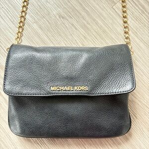 Michael Kors Black Pebbled Leather Crossbody Bag